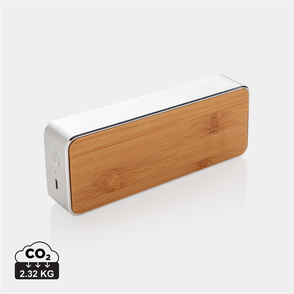 Nevada Bamboo 3W wireless speaker - illuminated