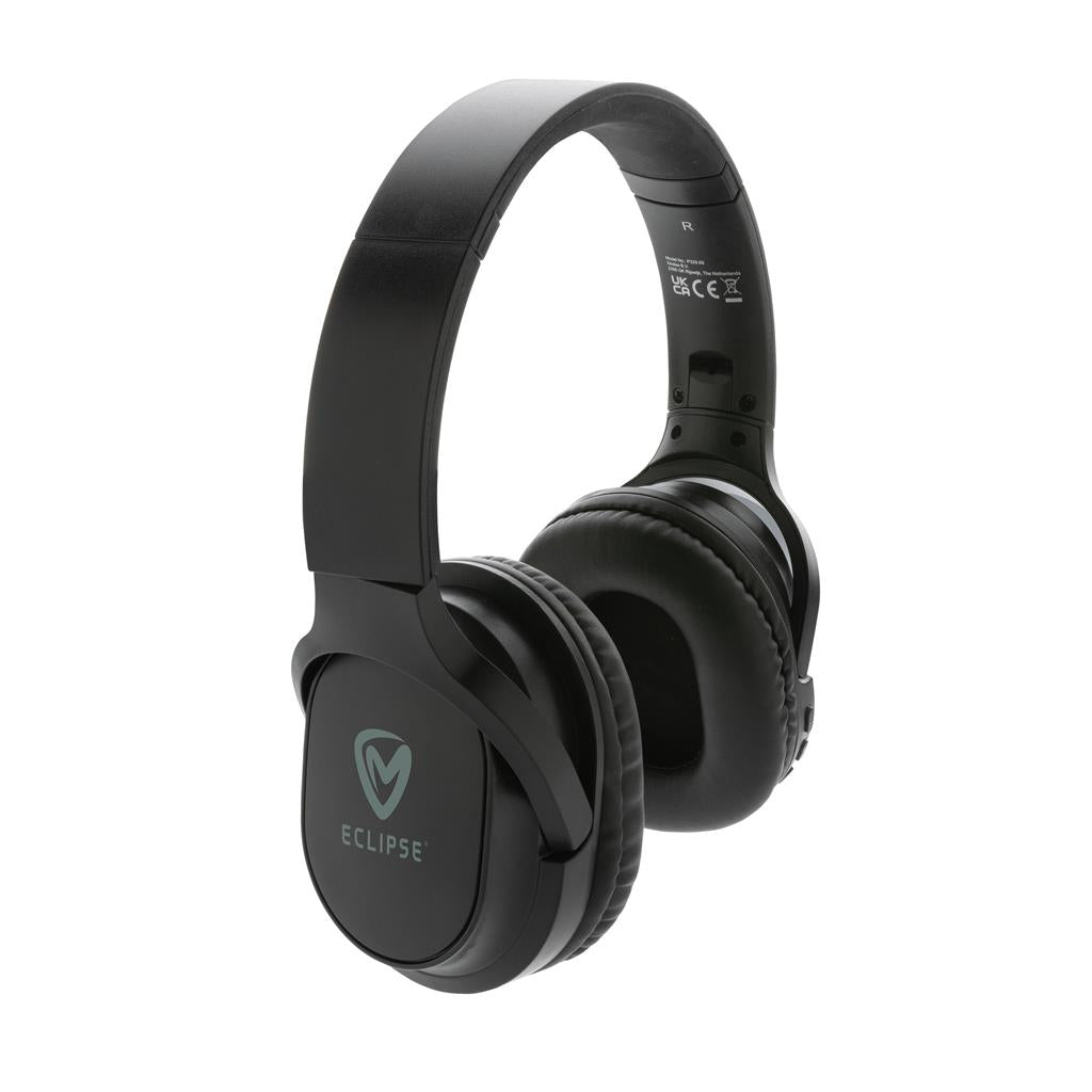 RCS recycled plastic Elite Foldable wireless headphone - illuminated