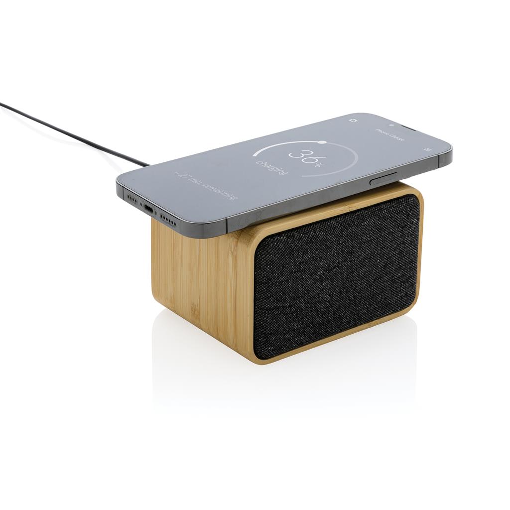 RCS Rplastic 3W speaker with bamboo 5W wireless - illuminated