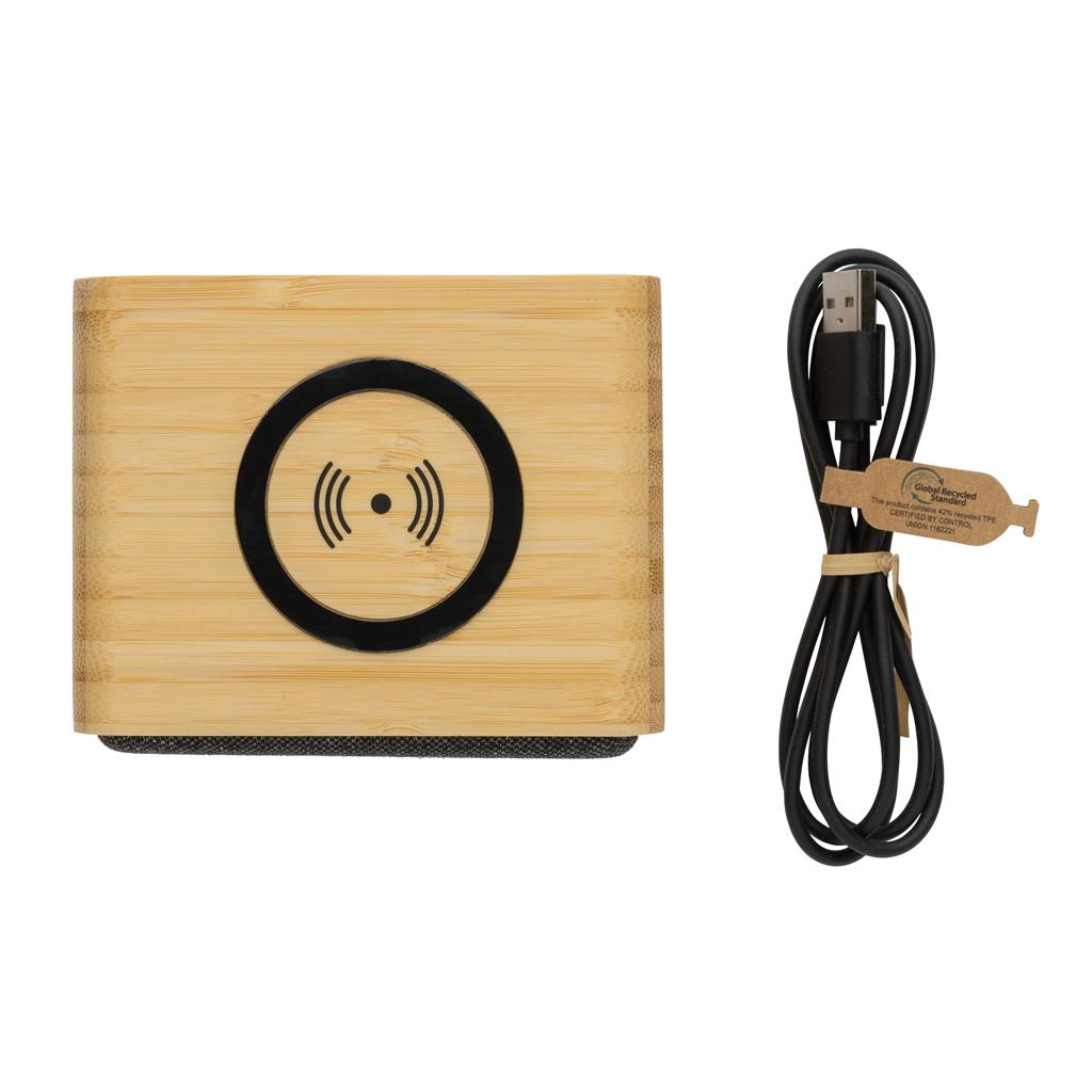 RCS Rplastic 3W speaker with bamboo 5W wireless - illuminated