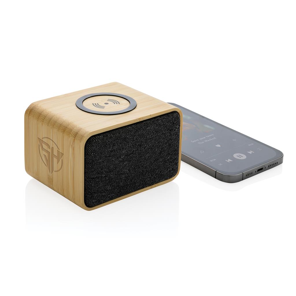 RCS Rplastic 3W speaker with bamboo 5W wireless - illuminated