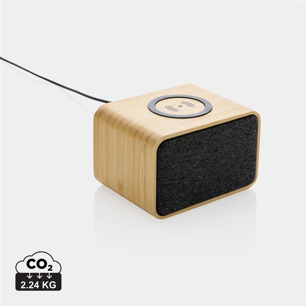 RCS Rplastic 3W speaker with bamboo 5W wireless - illuminated