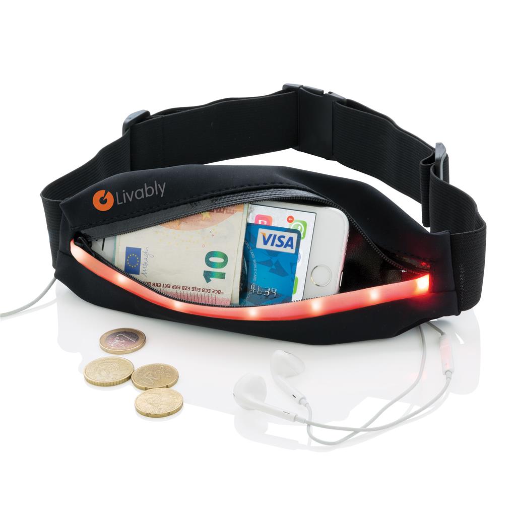 Running belt with LED - illuminated