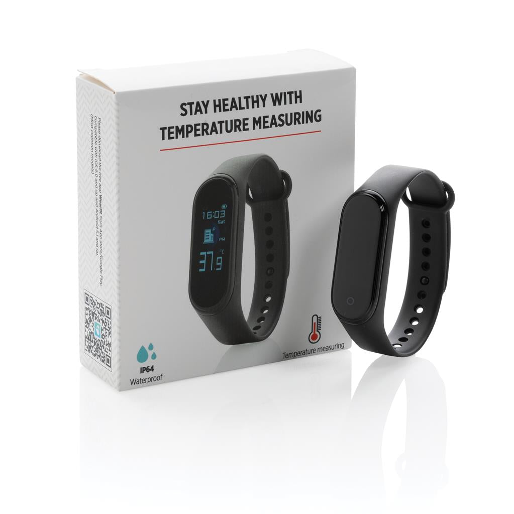 Stay Healthy Bracelet Thermometer - illuminated