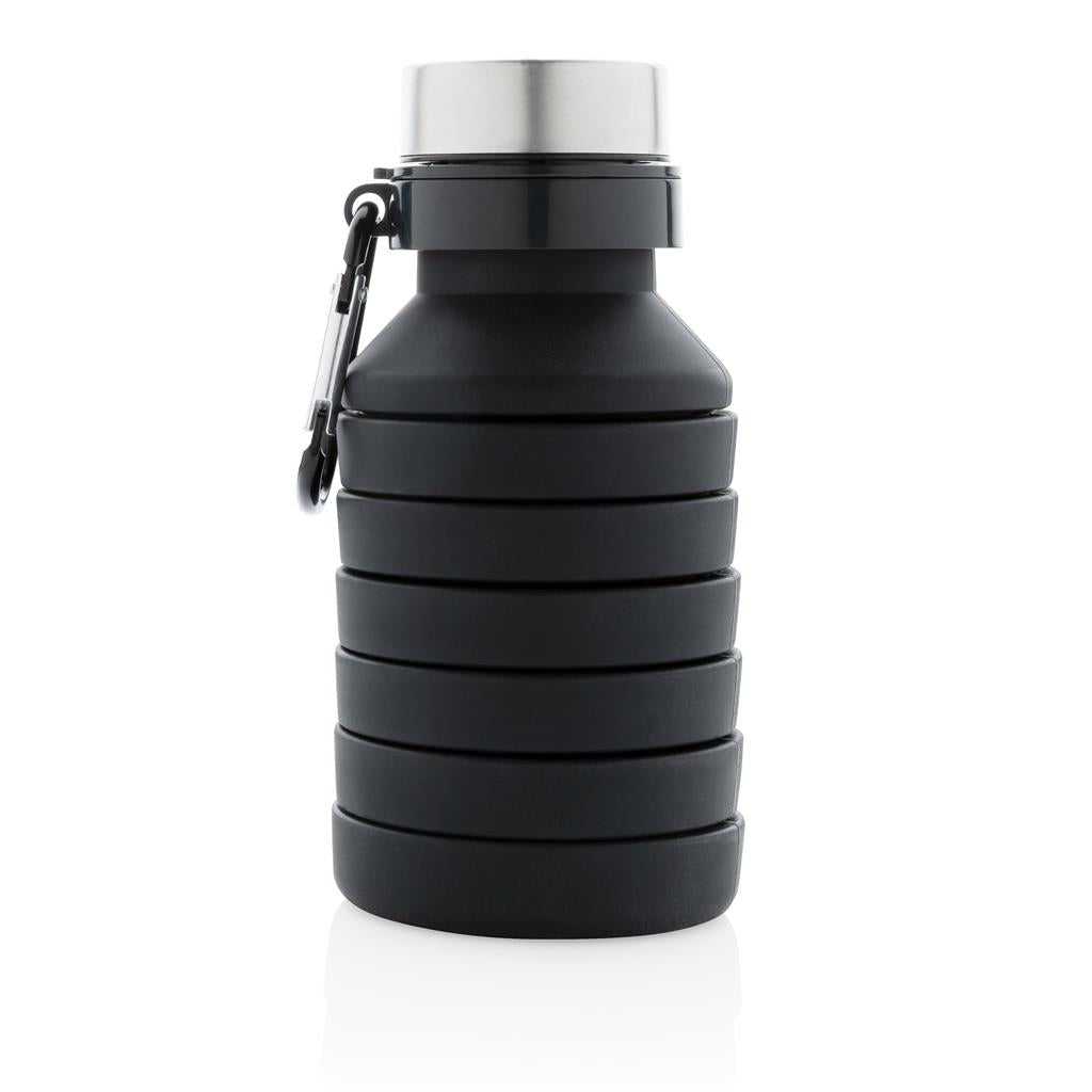 Leakproof collapsible silicone bottle with lid - illuminated
