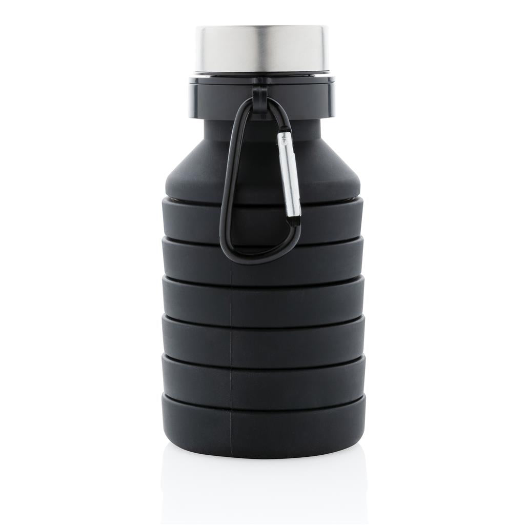 Leakproof collapsible silicone bottle with lid - illuminated