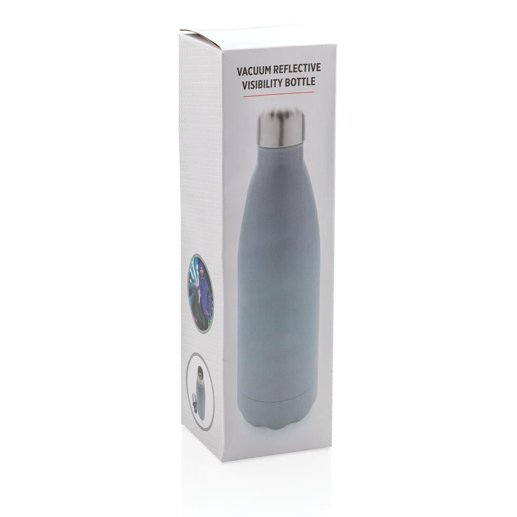Vacuum insulated reflective visibility bottle - illuminated