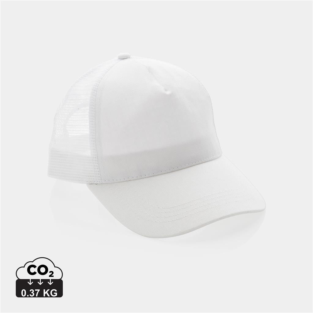 Impact AWARE™ Brushed rcotton 5 panel trucker cap 190gr - illuminated