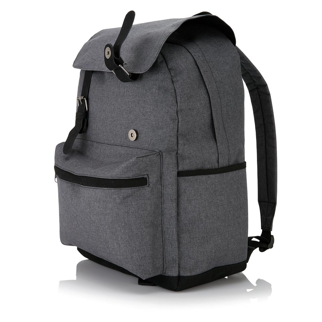 Laptop backpack with magnetic buckle straps - illuminated