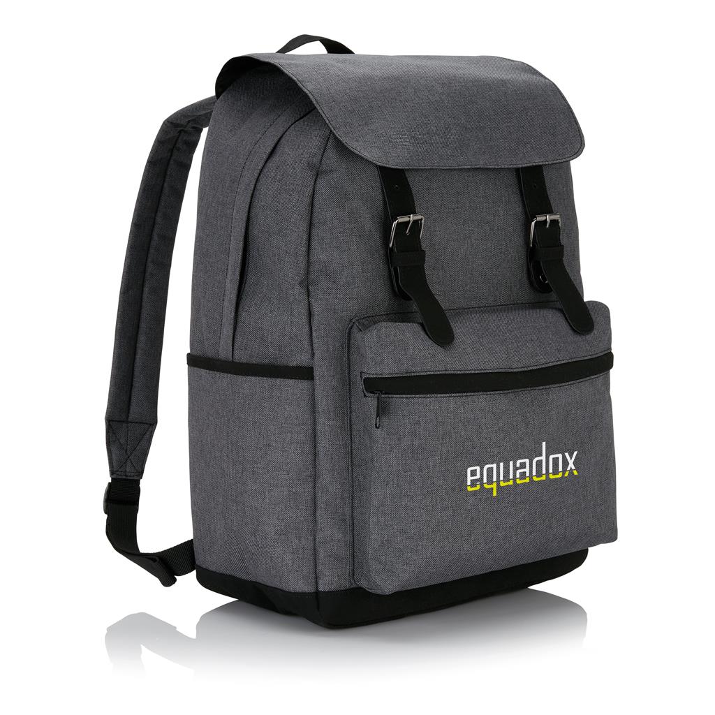 Laptop backpack with magnetic buckle straps - illuminated