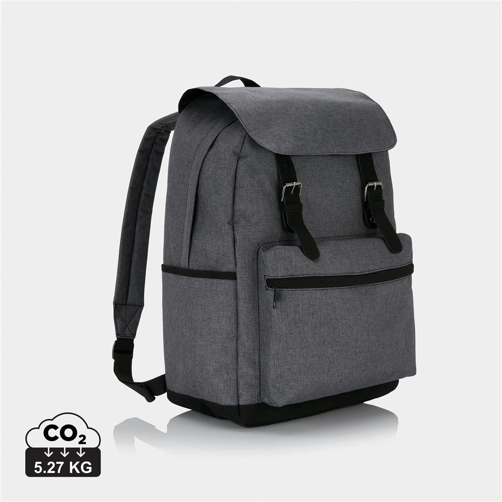 Laptop backpack with magnetic buckle straps - illuminated