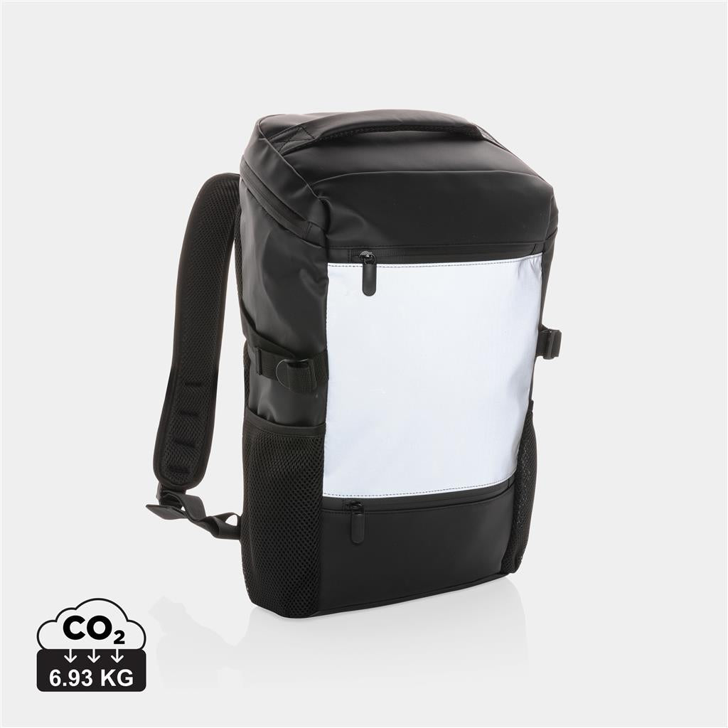 PU high visibility easy access 15.6" laptop backpack - illuminated