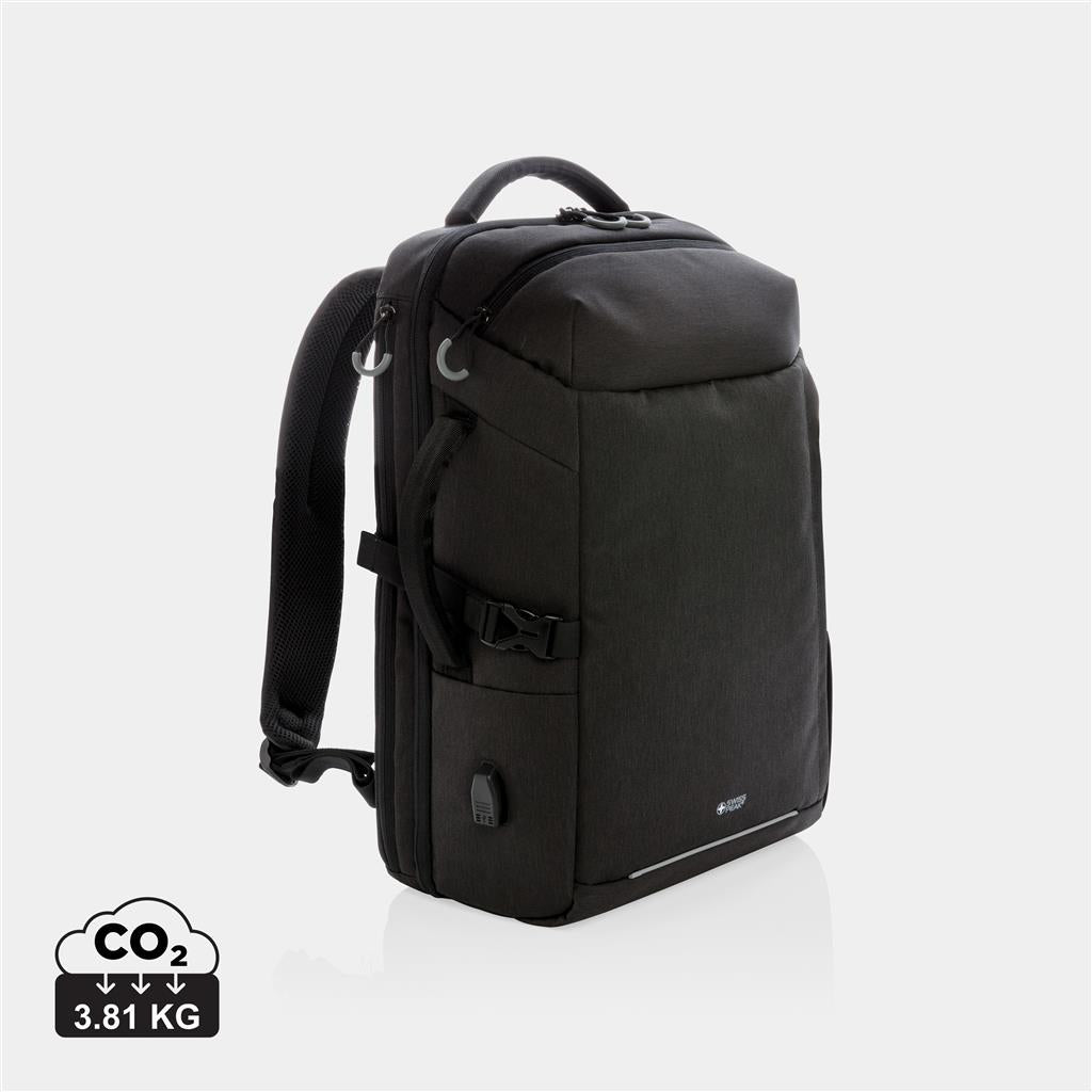 Swiss Peak AWARE™ XXL weekend travel backpack - illuminated