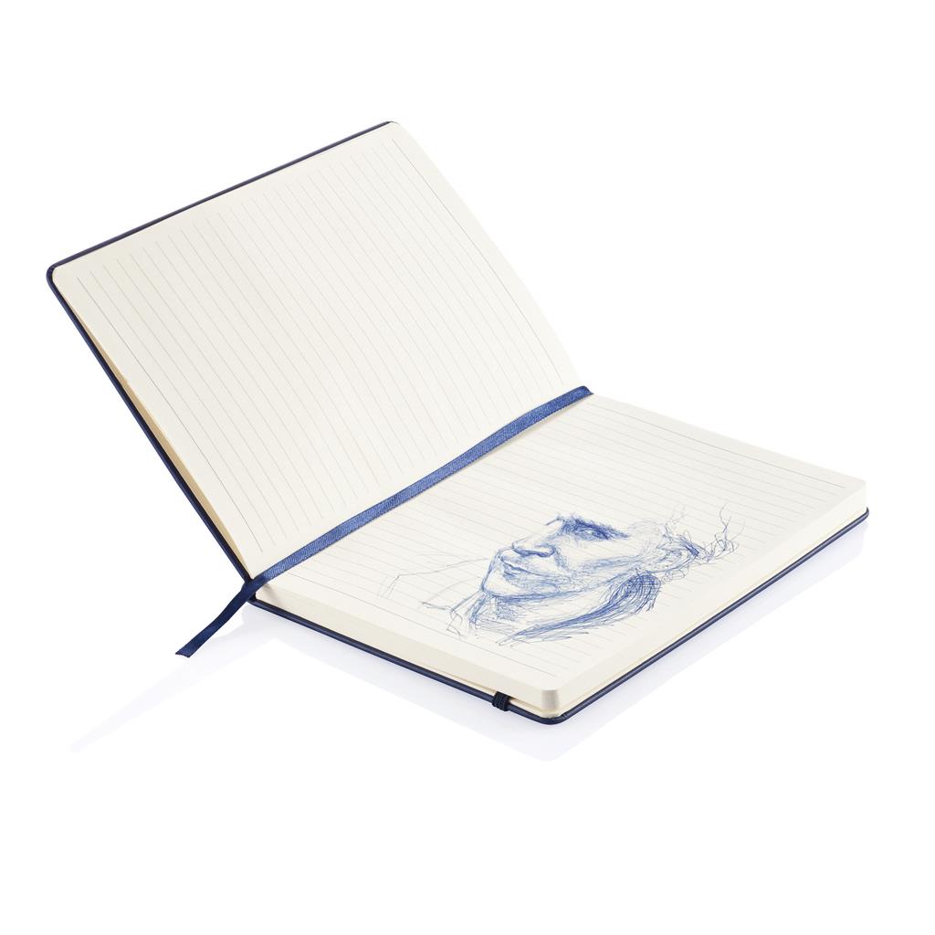 Deluxe hardcover PU A5 notebook - illuminated