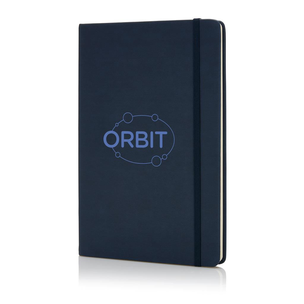 Deluxe hardcover PU A5 notebook - illuminated