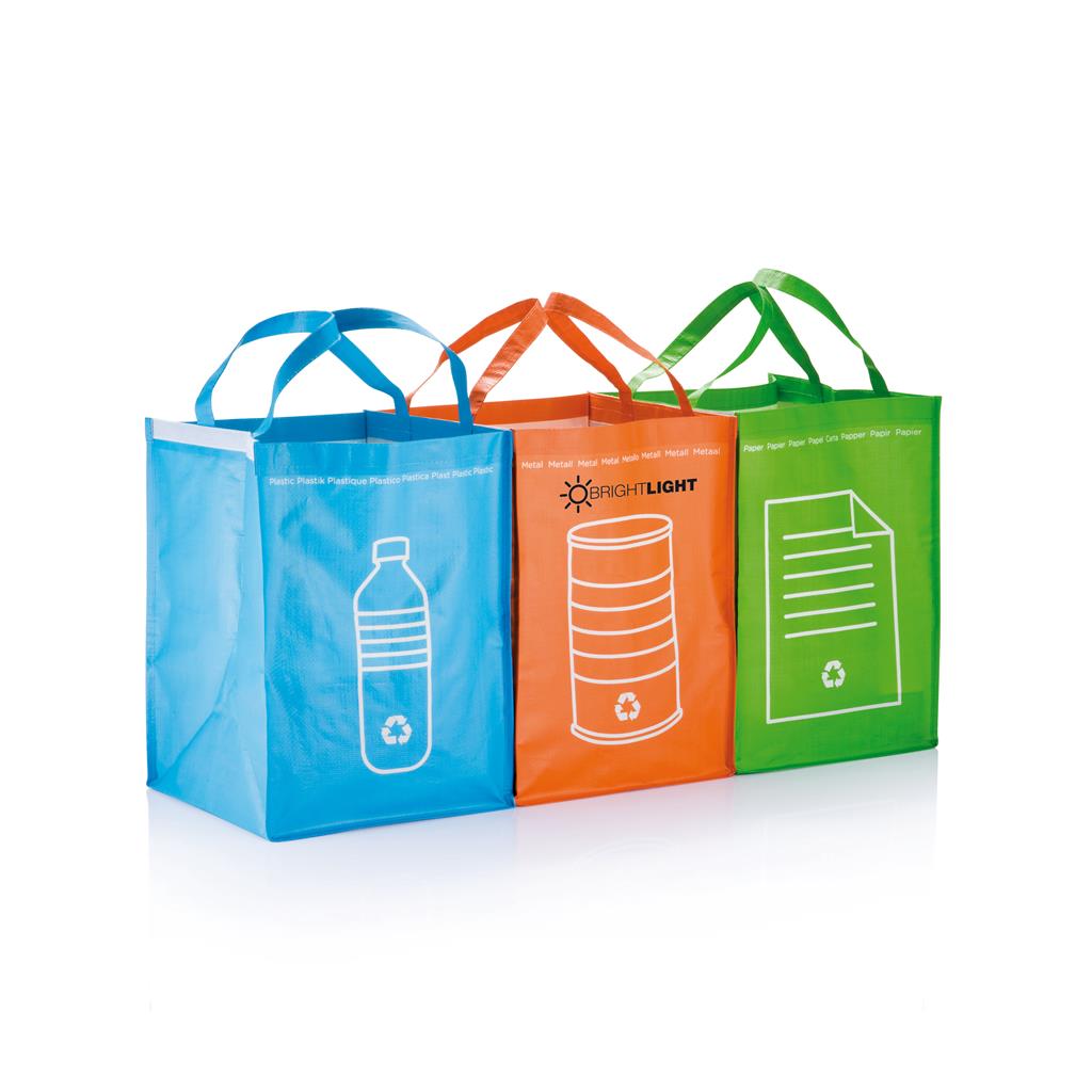 3pcs recycle waste bags - illuminated