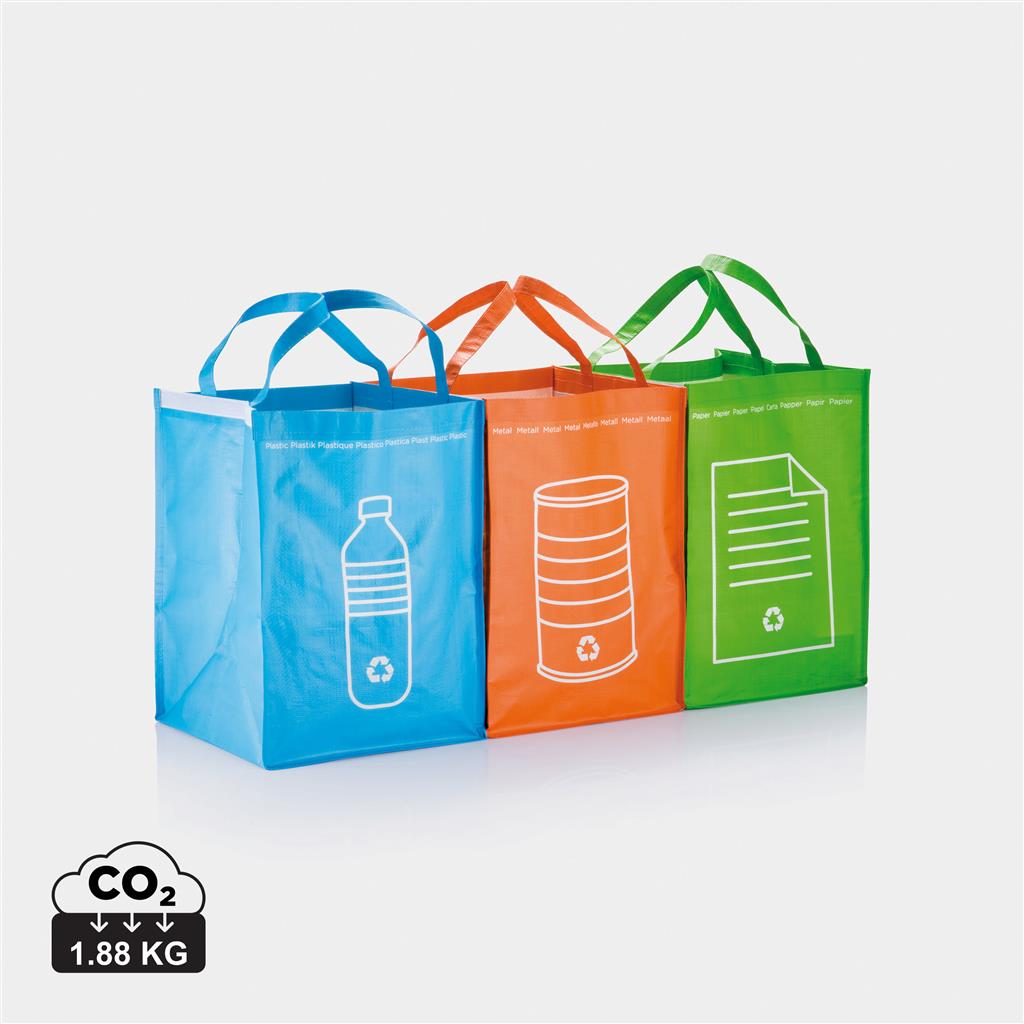 3pcs recycle waste bags - illuminated