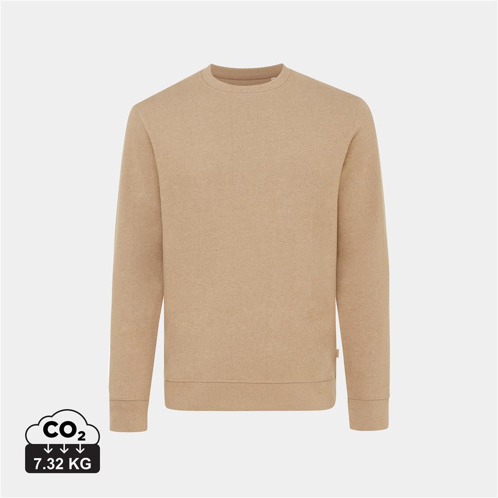 Iqoniq Denali recycled cotton crew neck undyed - illuminated