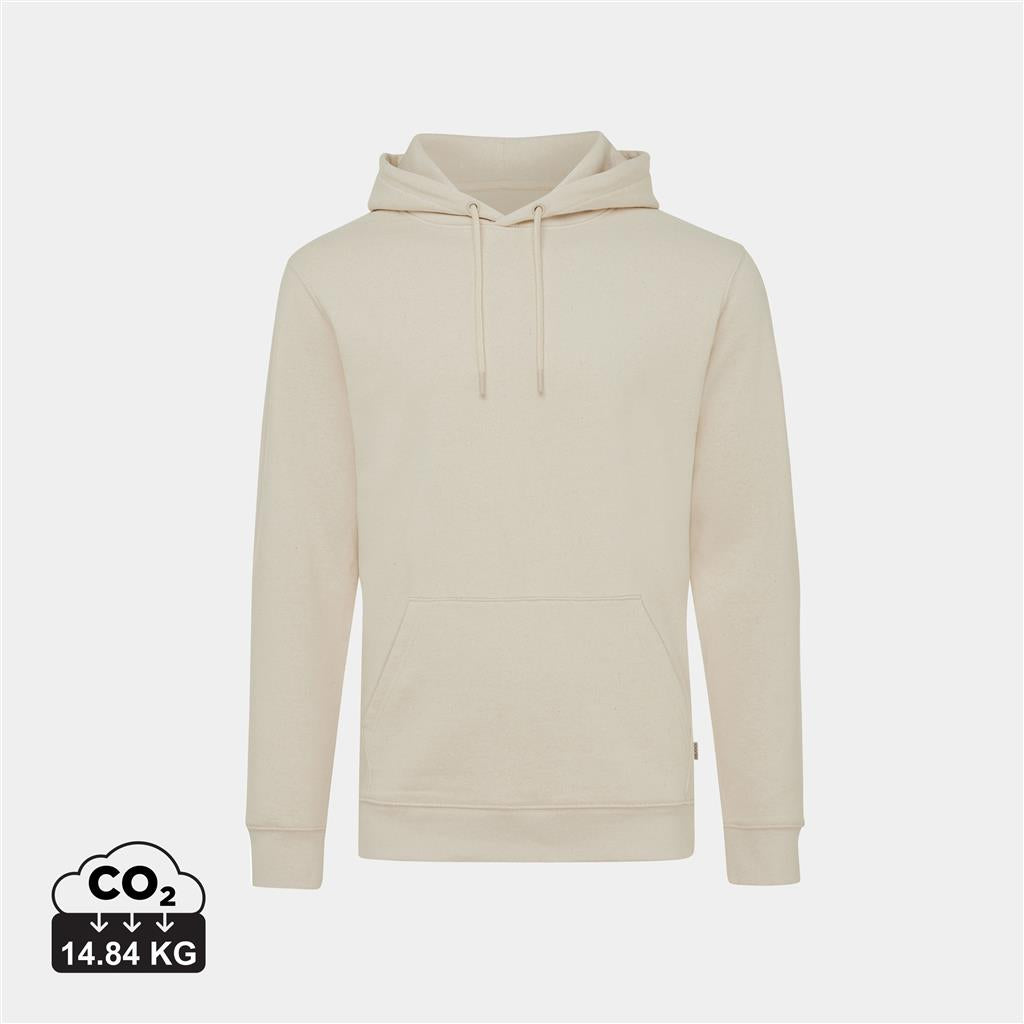 Iqoniq Torres recycled cotton hoodie undyed - illuminated