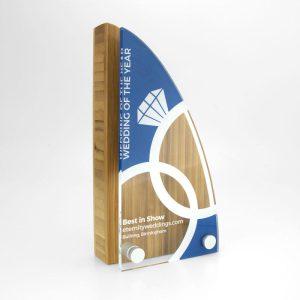 Shaped Bamboo Award Acrylic Front
