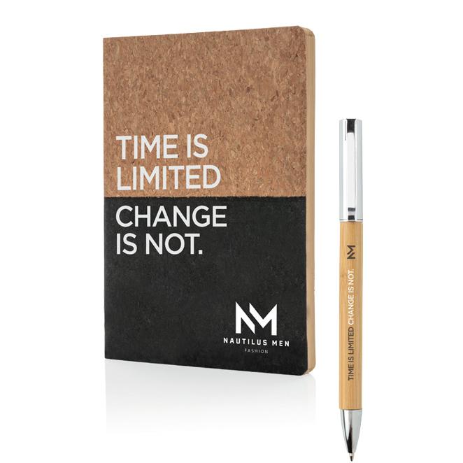 event invitation merchbox notebook