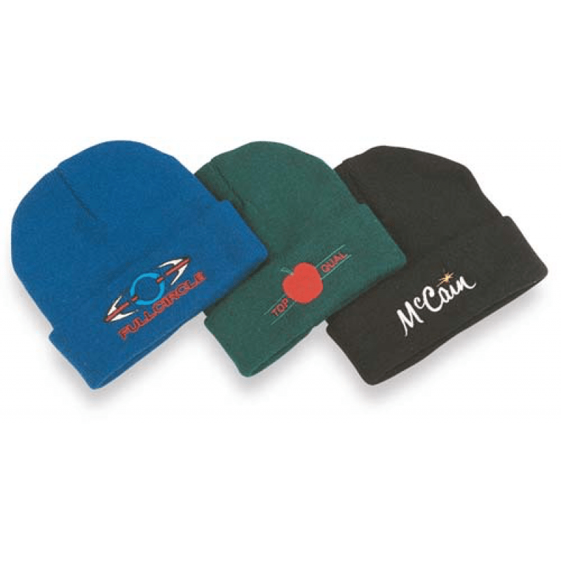 Acrylic beanie with turn up