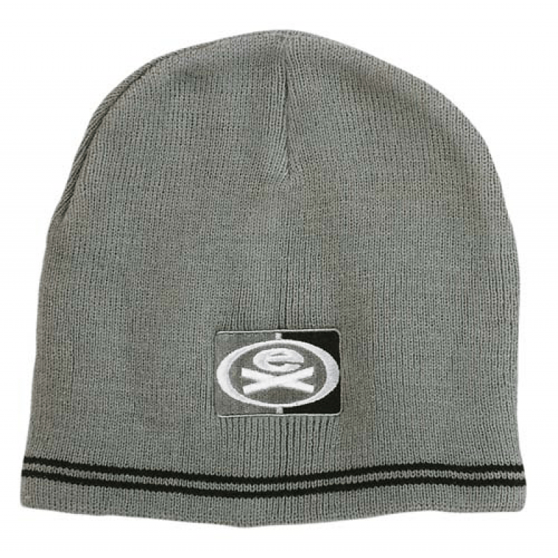 Skull acryli beanie with stripes