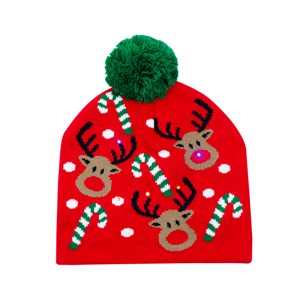 BEANIES POMPOM Knitted Design Deers